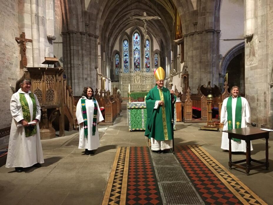 Sally Trina and Sue commissionings Brecon Cathedral Nov 15